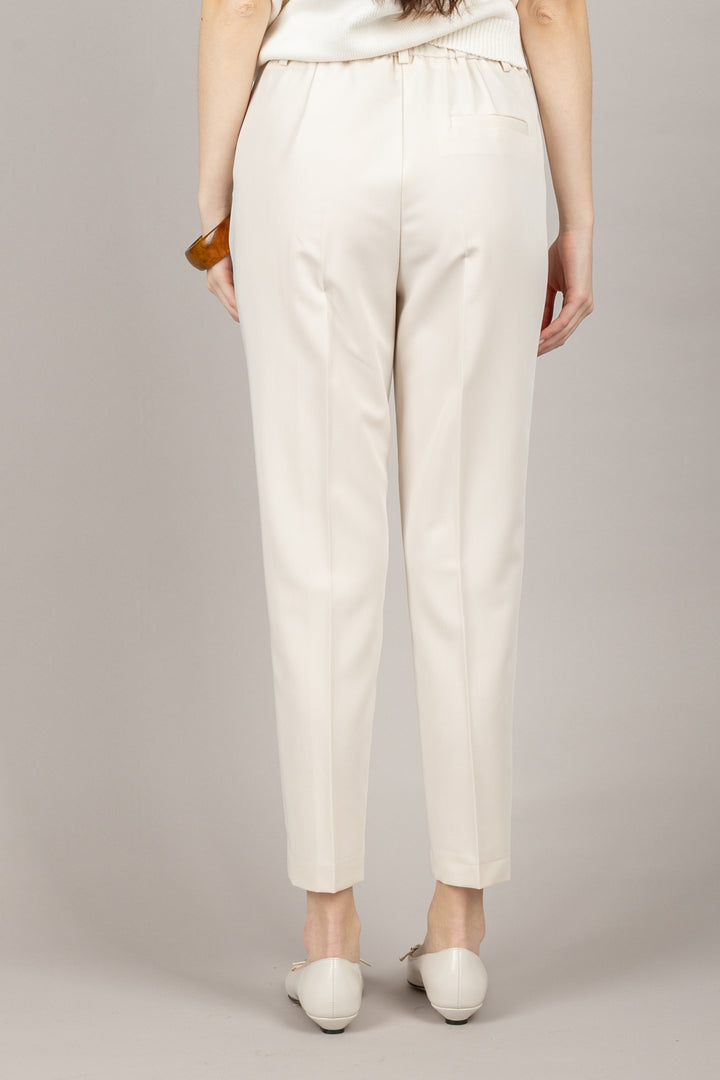 VICOLO - TD1123 - PANTALONE A SIGARETTA CON COULISSE