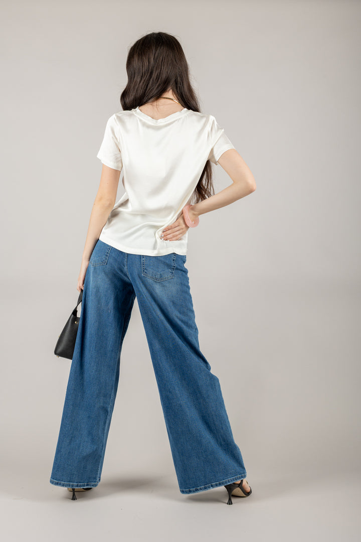 VICOLO - TD0007 - T-SHIRT IN SATIN