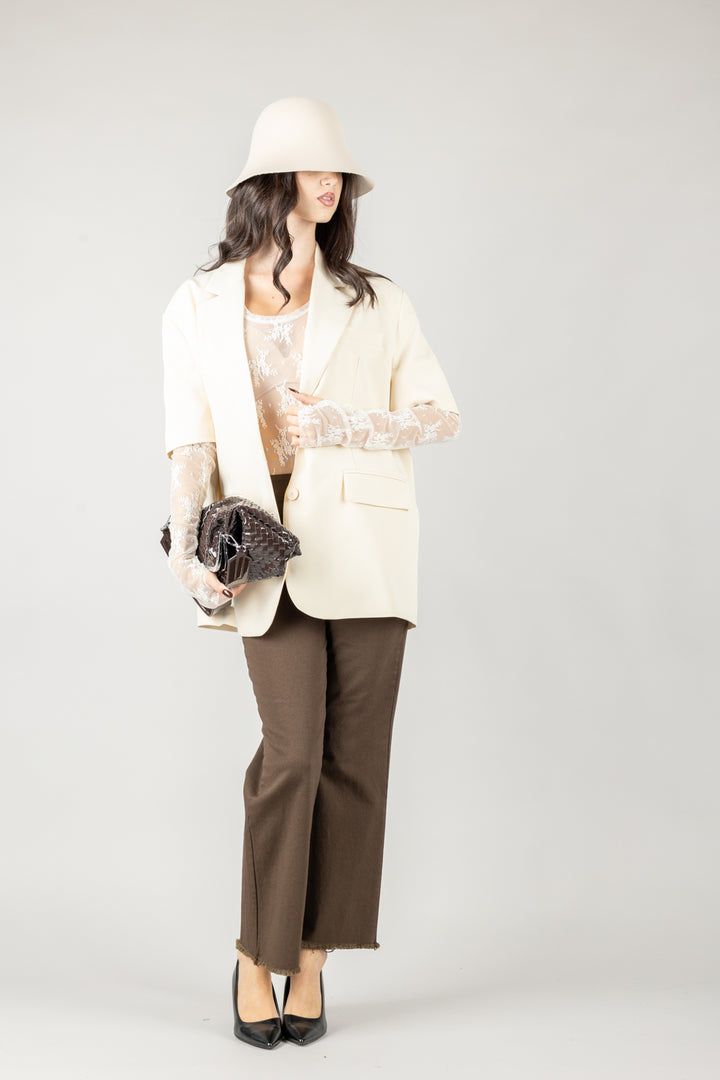 TENSIONE IN - PA5365 - JEANS DRITTO SFRANGIATO