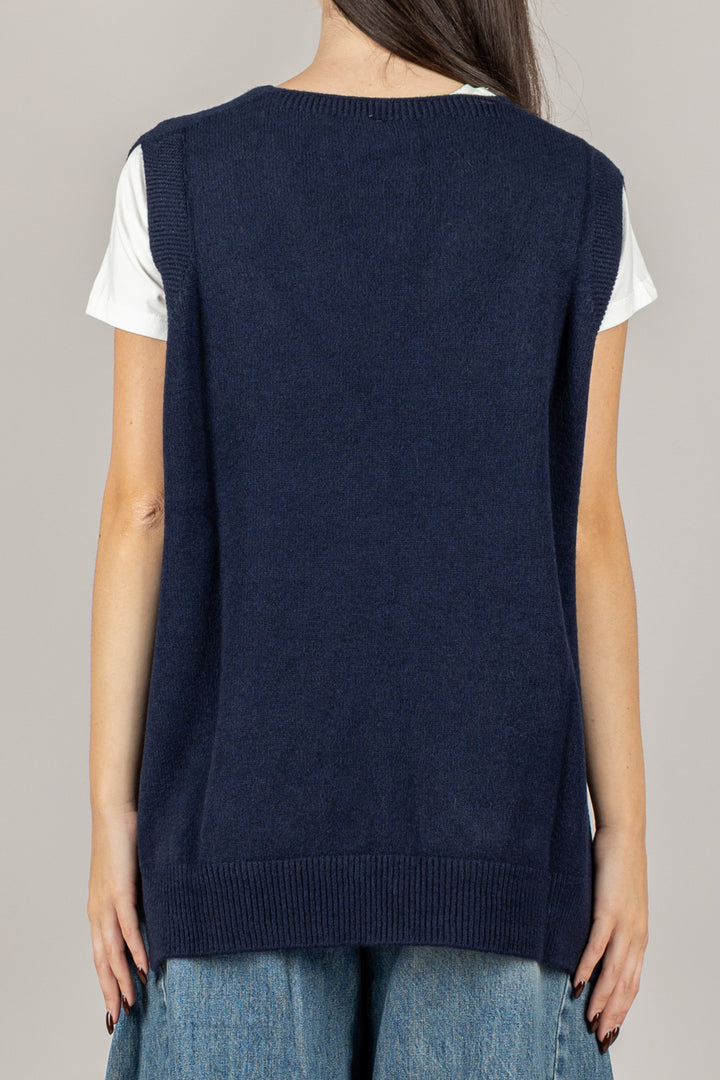 TENSIONE IN - 570626 - GILET OVER SCOLLO A V