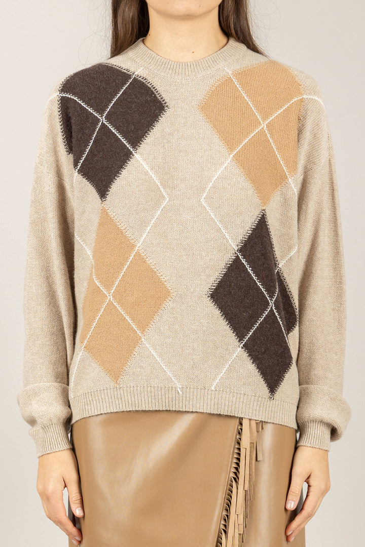 VICOLO - 77195F - MAGLIA ROMBI