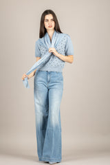 VICOLO - 7AB7040 - MAGLIA CON BORCHIE GLICINE