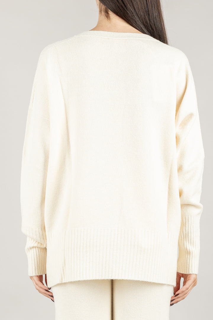 KONTATTO - 3M0842CN - MAGLIA SCOLLO A V OVER