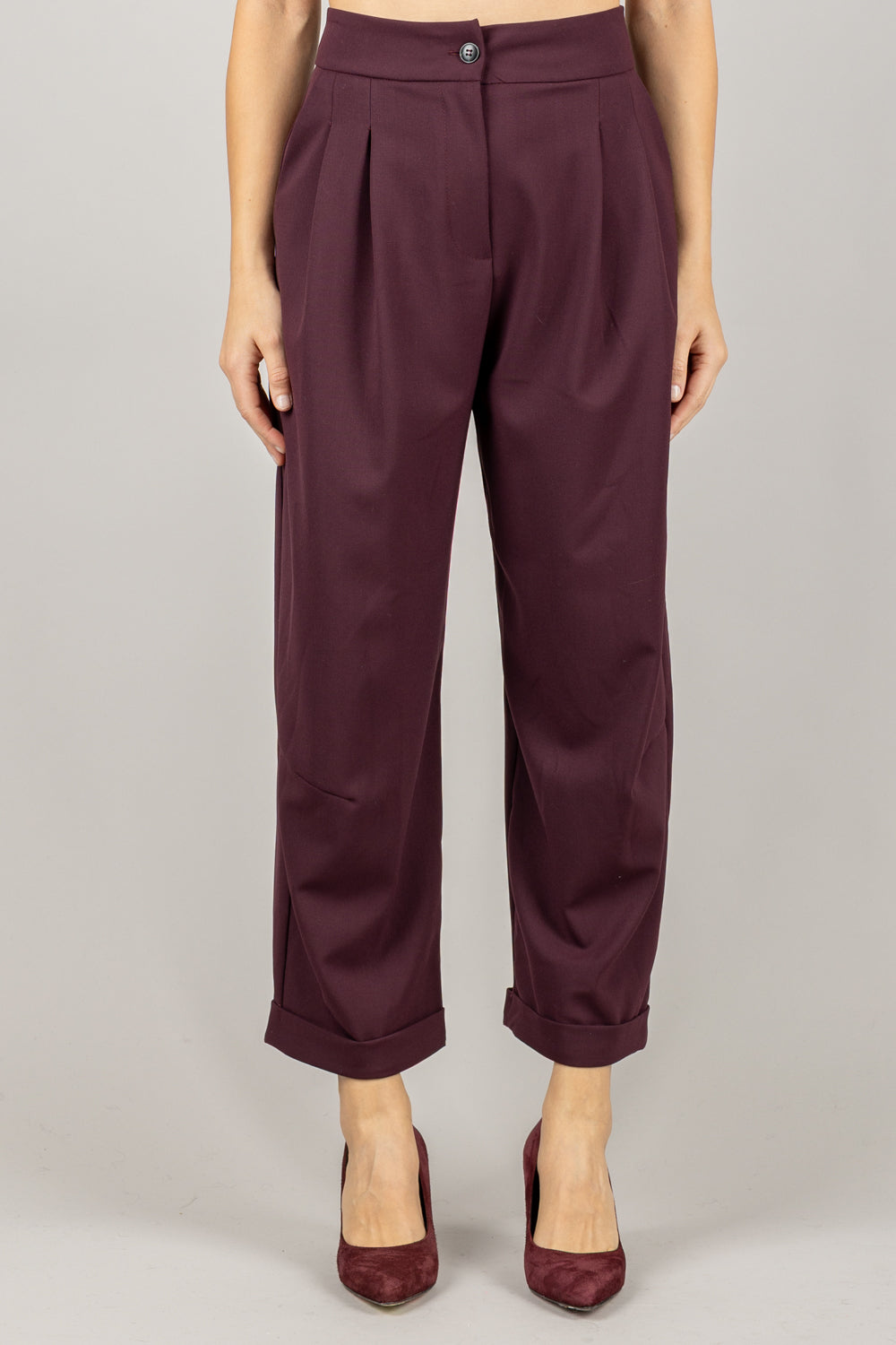 TENSIONE IN - 26P1209 - PANTALONE BAGGY CON PINCES