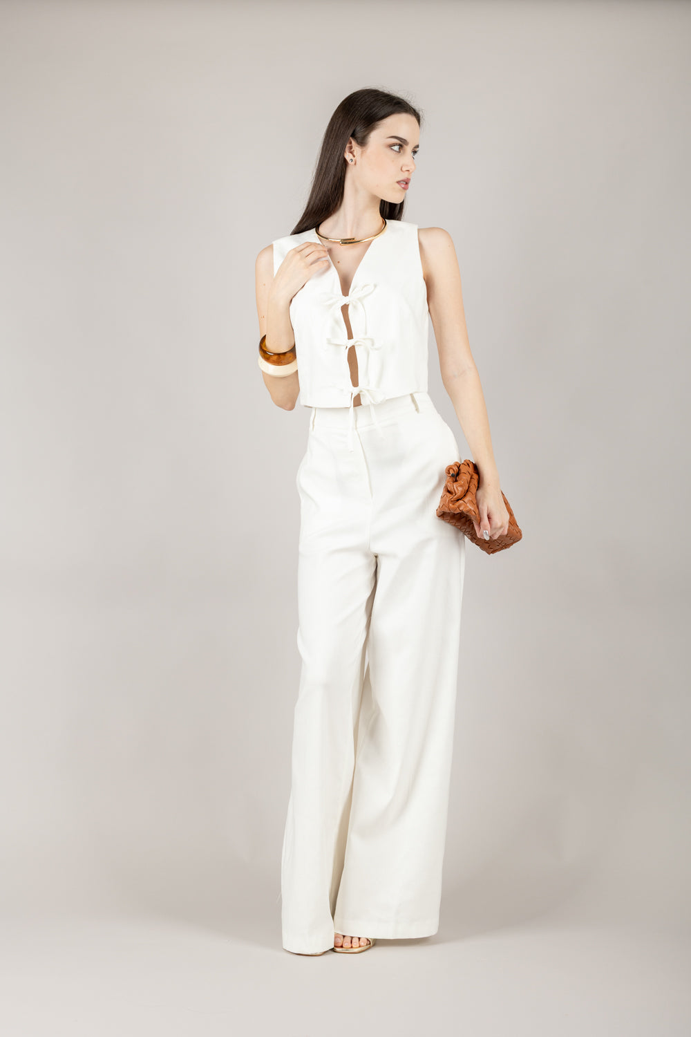 TENSIONE IN - 25D6890 - GILET CON FIOCCHI