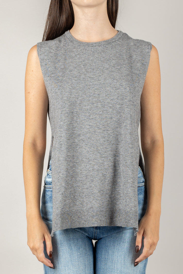 VICOLO - 22147F - MAGLIA CANOTTA CON COPRISPALLE