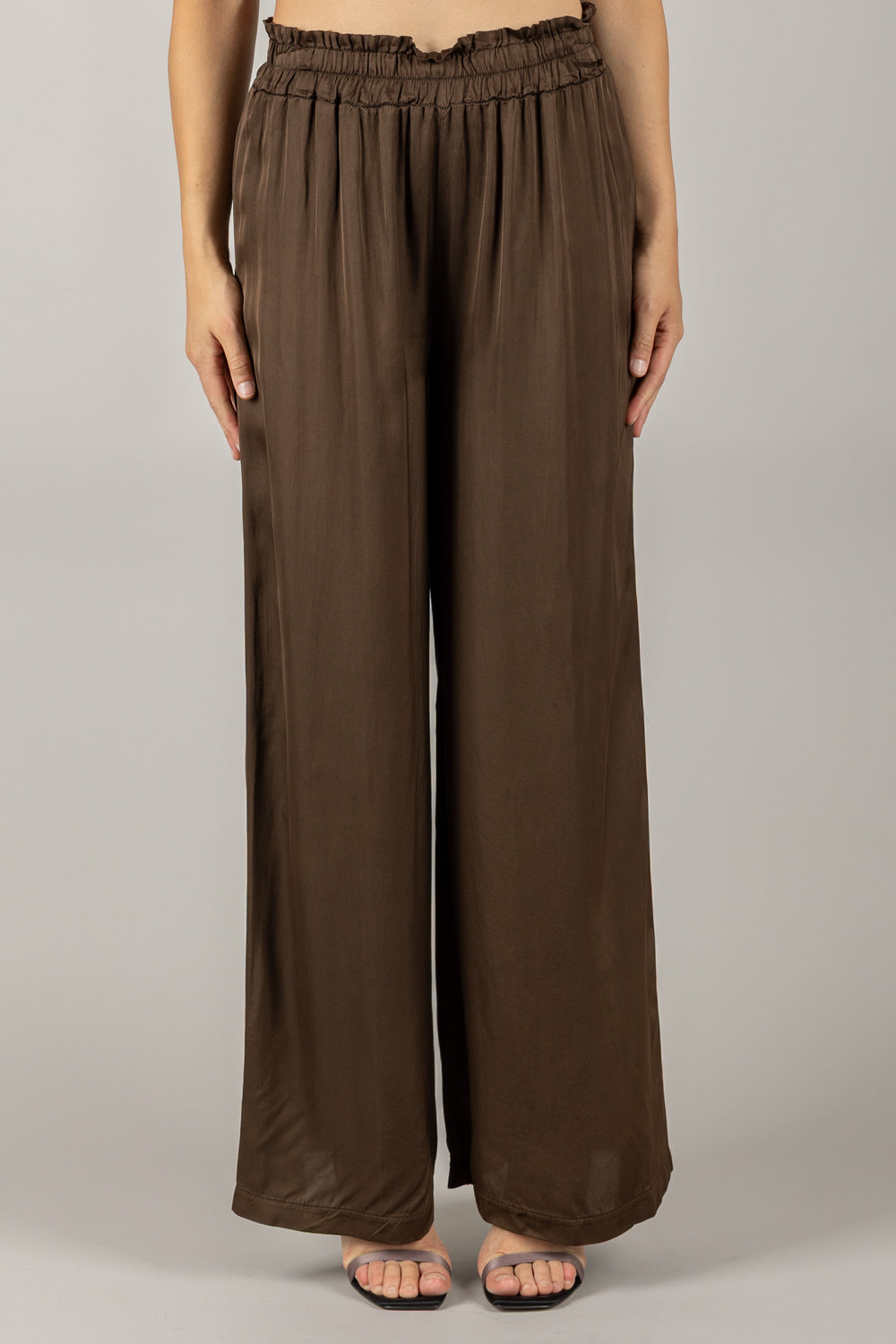 TENSIONE IN - C191P05Q - PANTALONE A PALAZZO CON COULISSE
