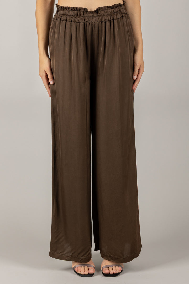 TENSIONE IN - C191P05Q - PANTALONE A PALAZZO CON COULISSE
