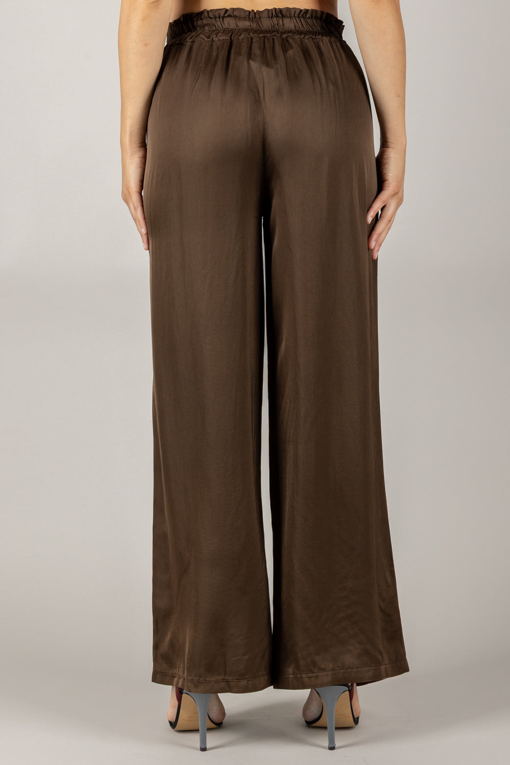 TENSIONE IN - C191P05Q - PANTALONE A PALAZZO CON COULISSE