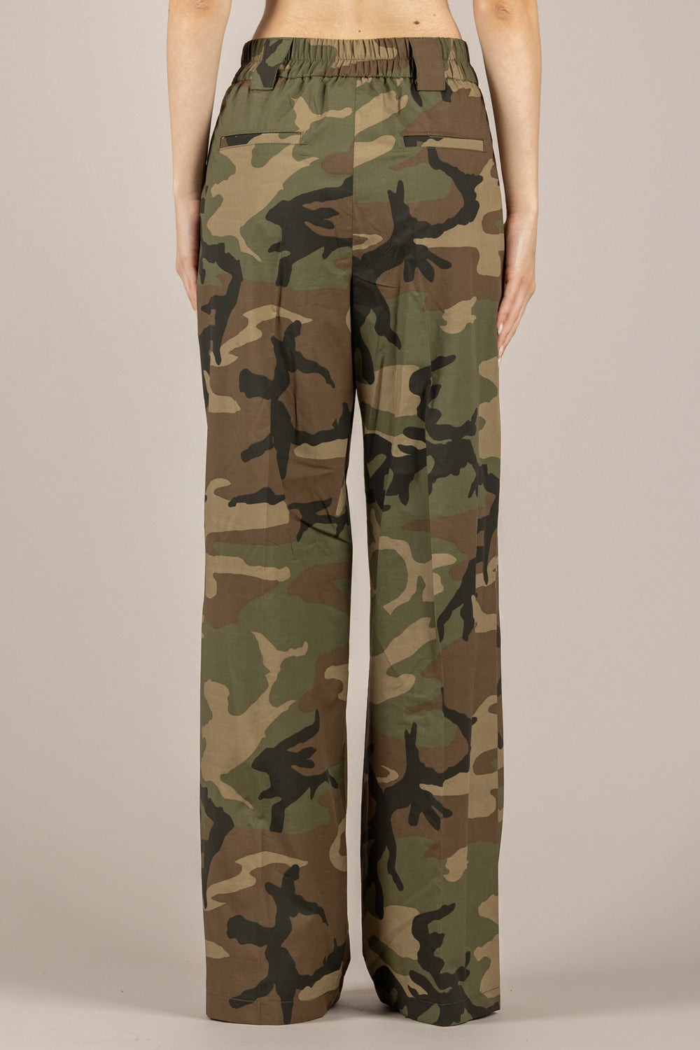 TENSIONE IN - 26P5227 - PANTALONE PALAZZO MIMETICO
