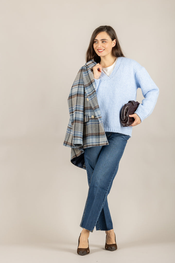 VICOLO - 33063F - MAGLIA SCOLLO A V