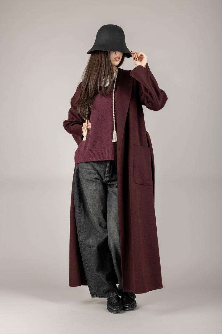 VICOLO - TF0004 - CAPPOTTO LUNGO CON CINTA