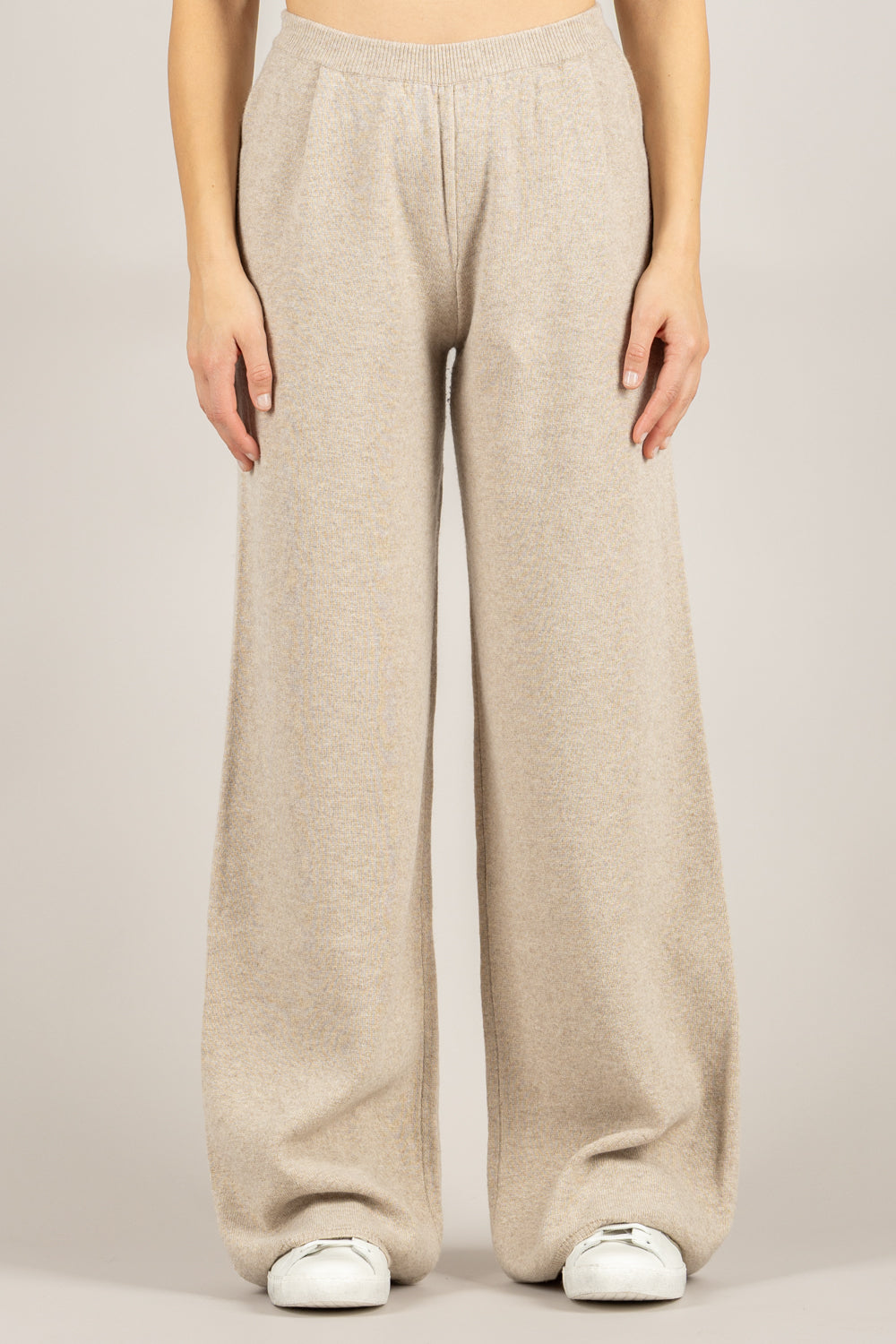 VICOLO - 22107F - PANTALONE IN MAGLIA MISTO LANA