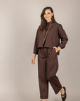 TENSIONE IN - 26C4933 - BLUSA SERAFINO CIOCCOLATO