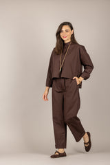 TENSIONE IN - 26C4933 - BLUSA SERAFINO CIOCCOLATO