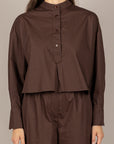 TENSIONE IN - 26C4933 - BLUSA SERAFINO CIOCCOLATO