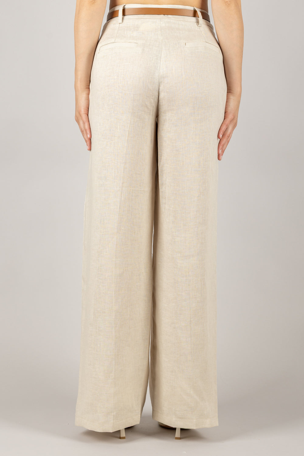 TENSIONE IN - 25P7724 - PANTALONE A PALAZZO CON CINTA