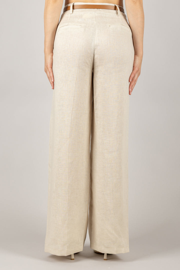 TENSIONE IN - 25P7724 - PANTALONE A PALAZZO CON CINTA