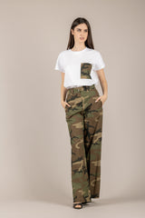 TENSIONE IN - 26M5228 - T-SHIRT TASCA CAMOUFLAGE BIANCO