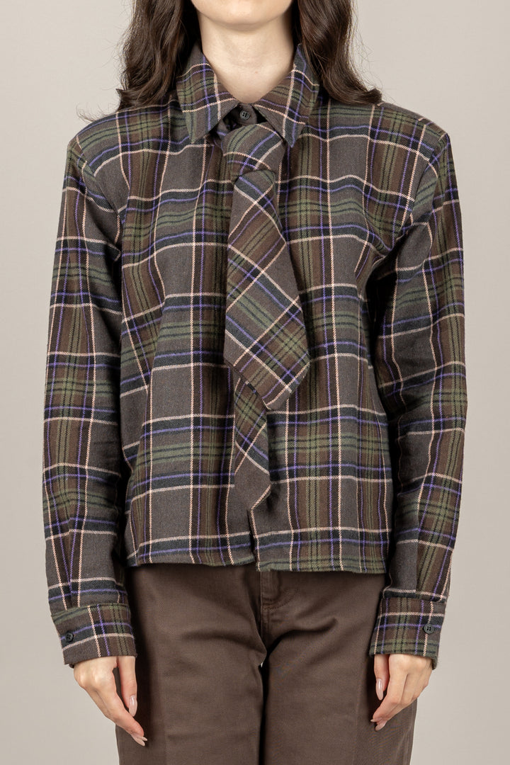 TENSIONE IN - 26C1372 - CAMICIA TARTAN CON CRAVATTA