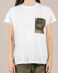 TENSIONE IN - 26M5228 - T-SHIRT TASCA CAMOUFLAGE BIANCO