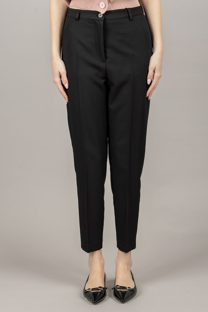 VICOLO - TD1123 - PANTALONE A SIGARETTA CON COULISSE