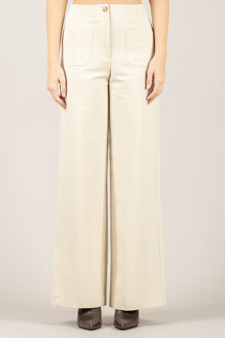 TENSIONE IN - 26P1522 - PANTALONE PUNTO MILANO CON TASCHE