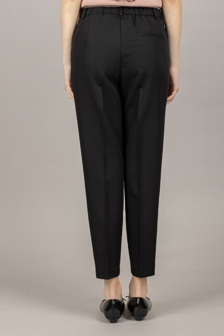 VICOLO - TD1123 - PANTALONE A SIGARETTA CON COULISSE