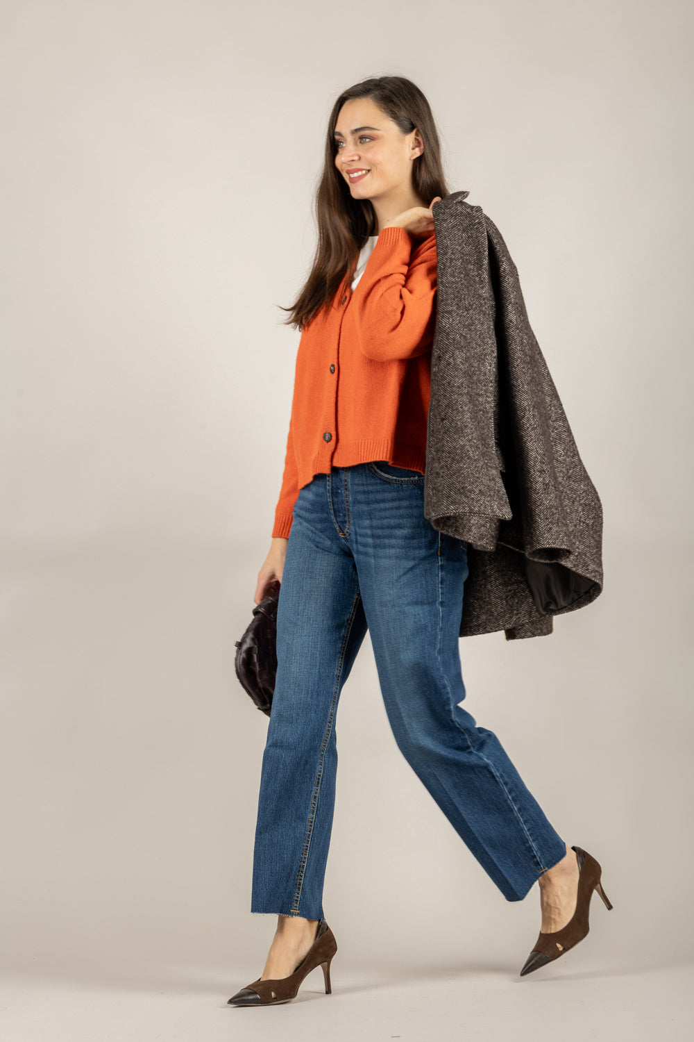 TENSIONE IN - D80926 - CARDIGAN TRE BOTTONI