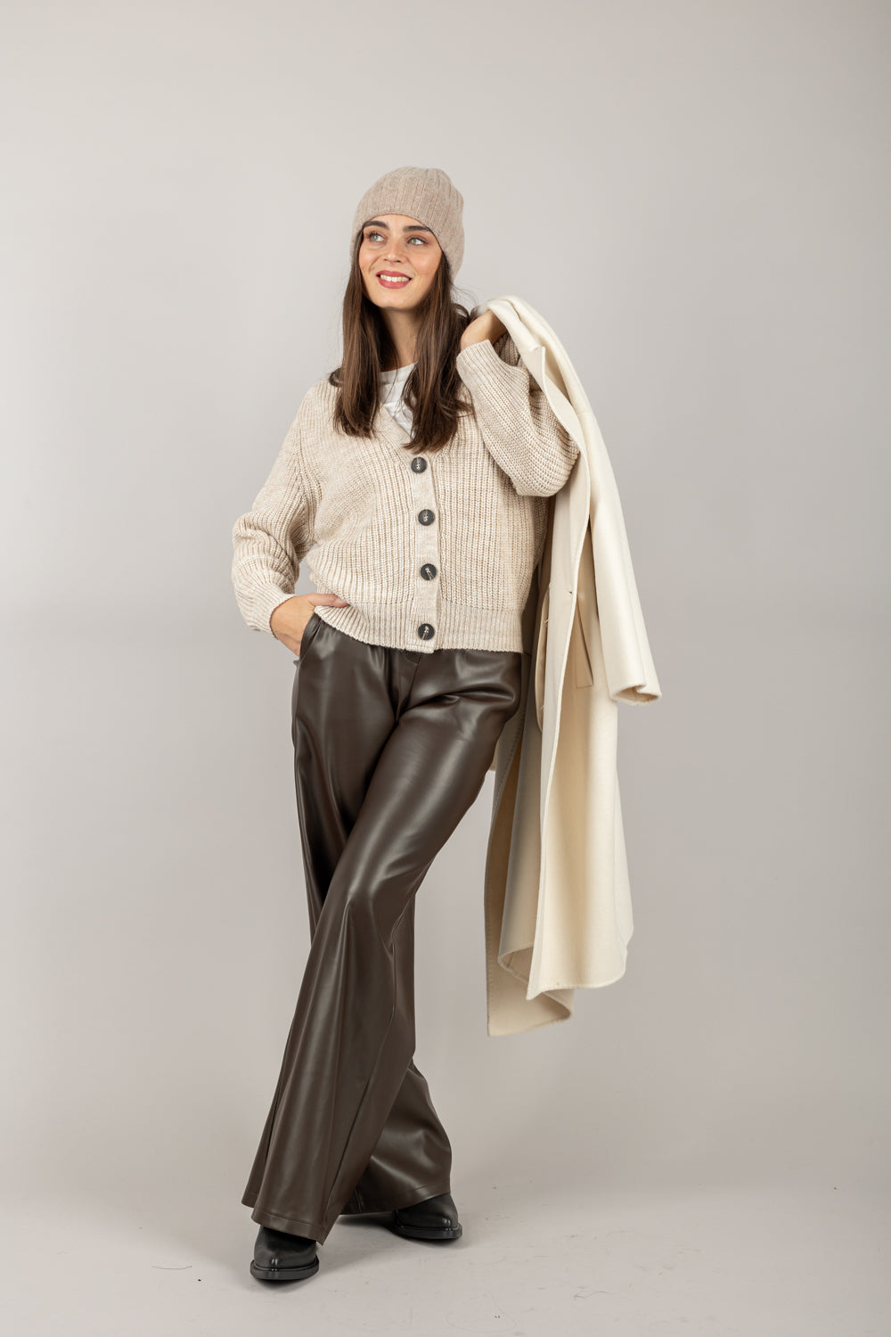 TENSIONE IN - D80942 - CARDIGAN IN MAGLIA