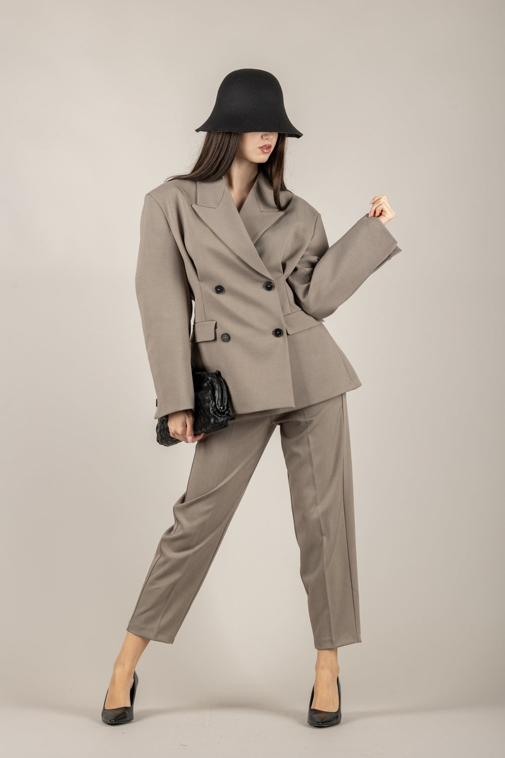 VICOLO - TF0445 - GIACCA DOPPIO PETTO SFIANCATA