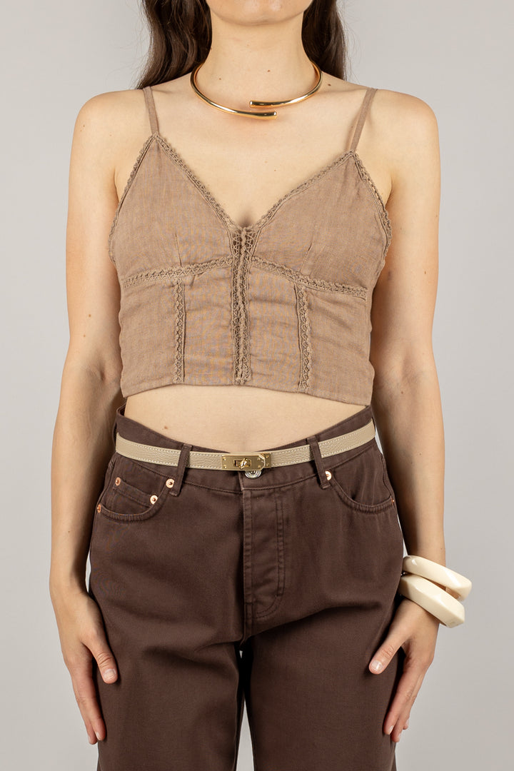VICOLO - TD2286  - TOP CON BRETELLE