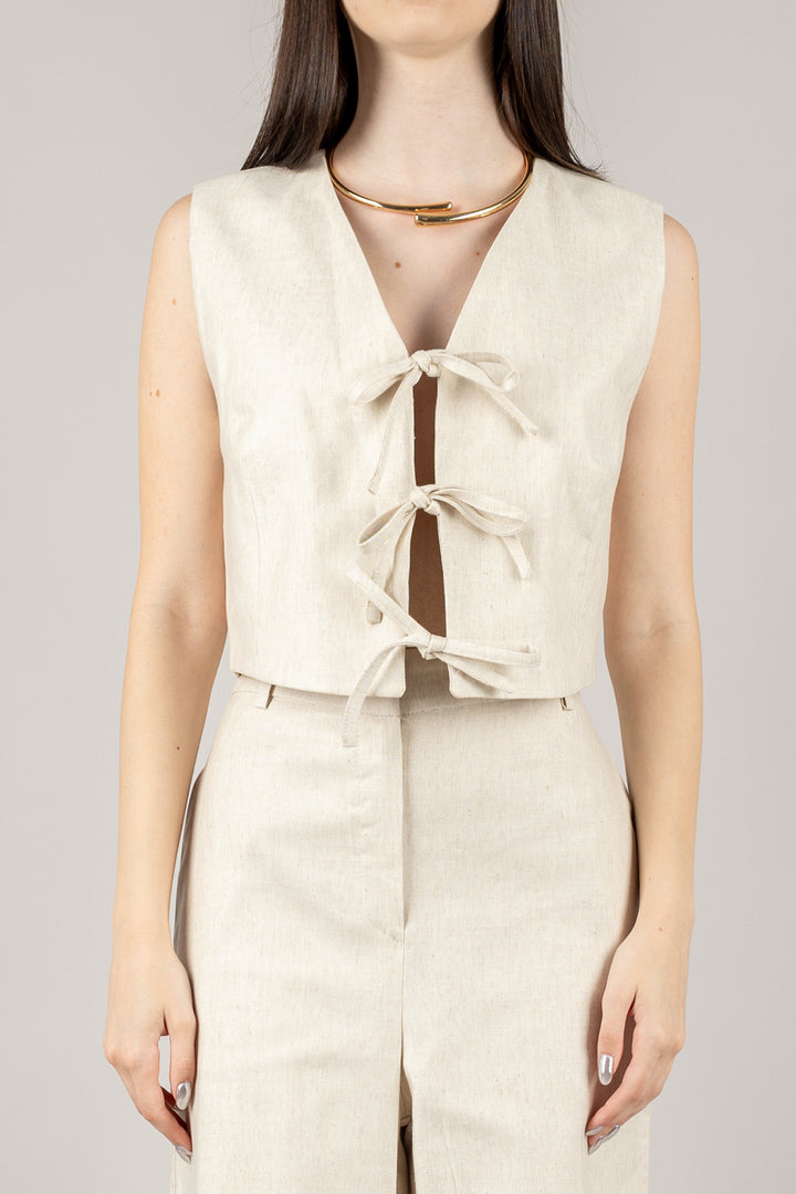 TENSIONE IN - 25D6890 - GILET CON FIOCCHI