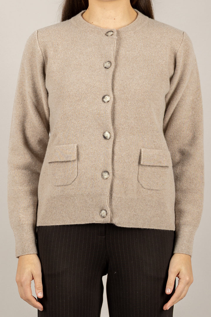 VICOLO - 22097F - CARDIGAN IN LANA CON TASCHINI