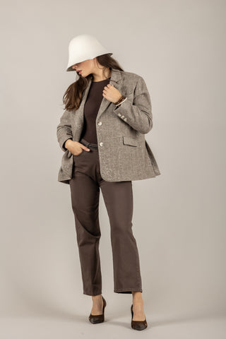 TENSIONE IN - 26B1440 - GIACCA OVER SPIGATA CON PAILLETTES