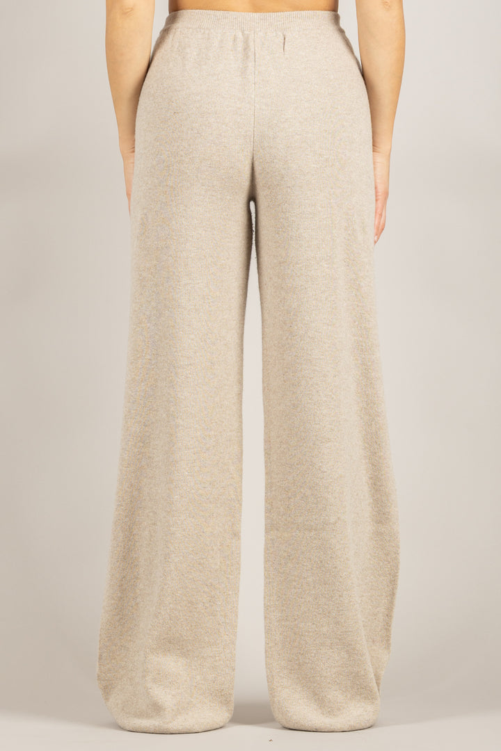 VICOLO - 22107F - PANTALONE IN MAGLIA MISTO LANA