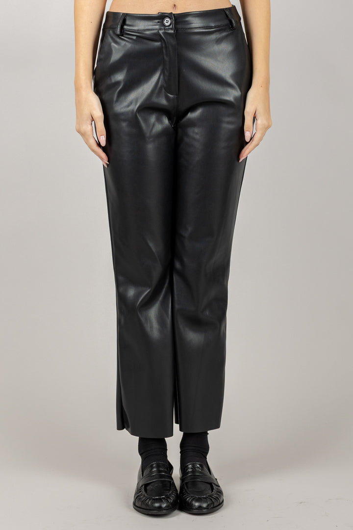 TENSIONE IN - 222128-25 - PANTALONE ECOPELLE A SIGARETTA