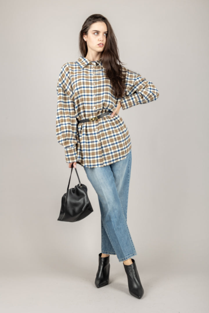 VICOLO - TF1797 - CAMICIA OVER CHECK