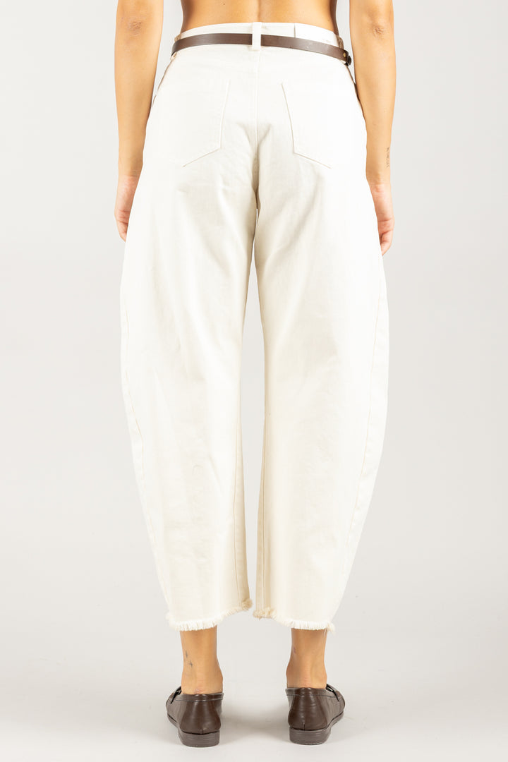 TENSIONE IN - W25P371 - PANTALONE CARROT CON CINTA