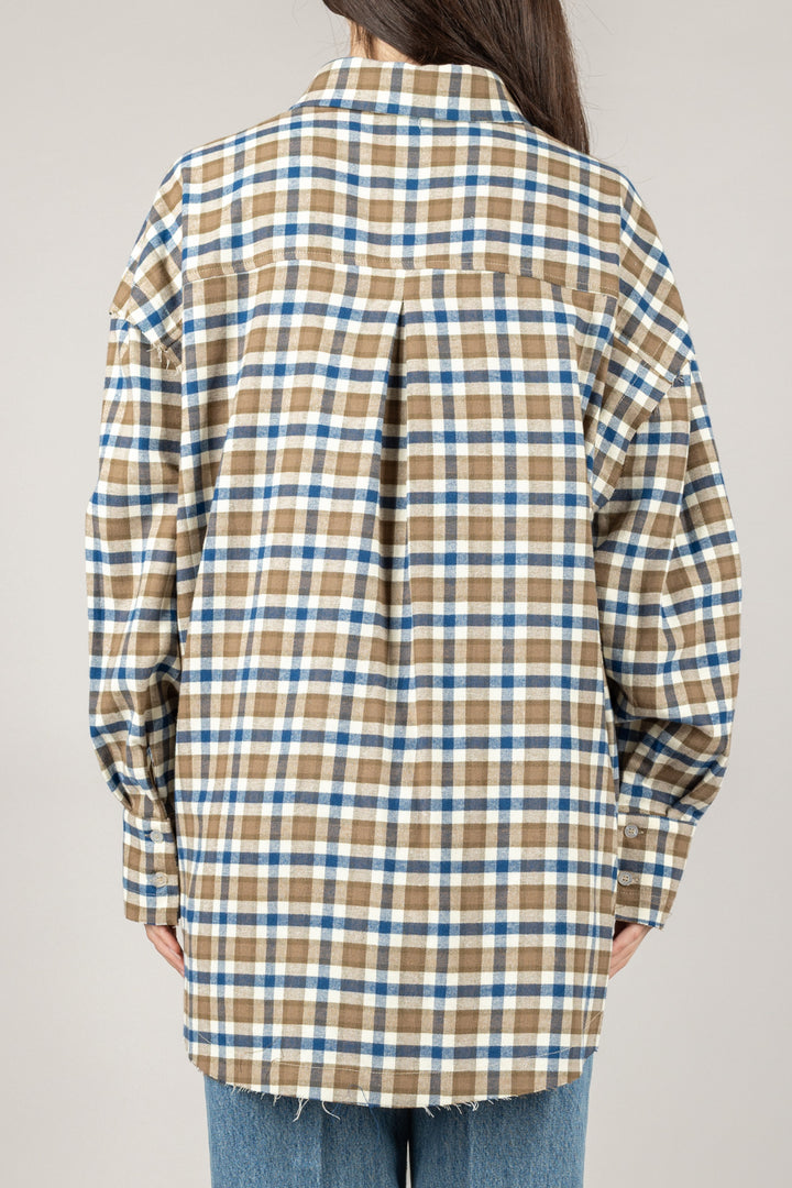 VICOLO - TF1797 - CAMICIA OVER CHECK
