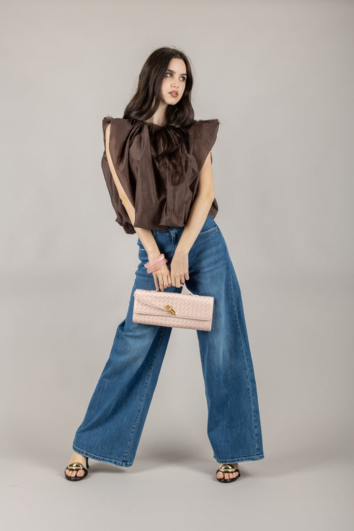 VICOLO - TD2345 - BLUSA FIOCCO SCHIENA