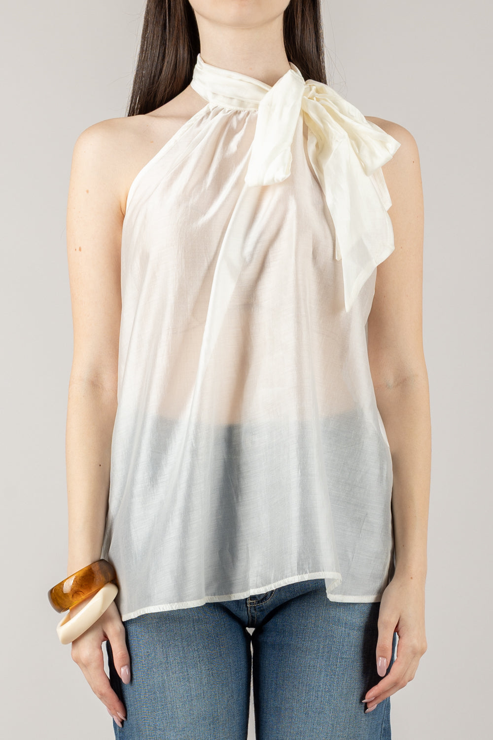TENSIONE IN - 25C7552 - BLUSA CON FIOCCO