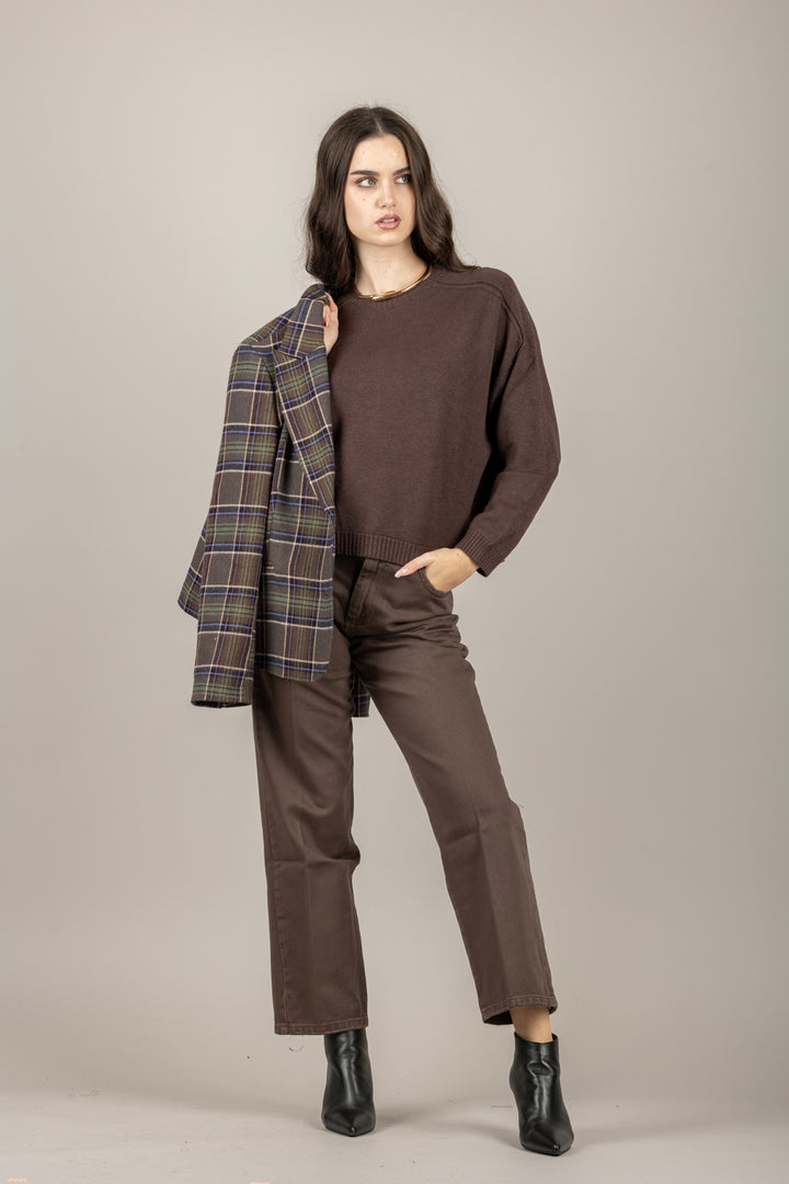 VICOLO - 77062F - MAGLIA SCATOLETTA GIROCOLLO