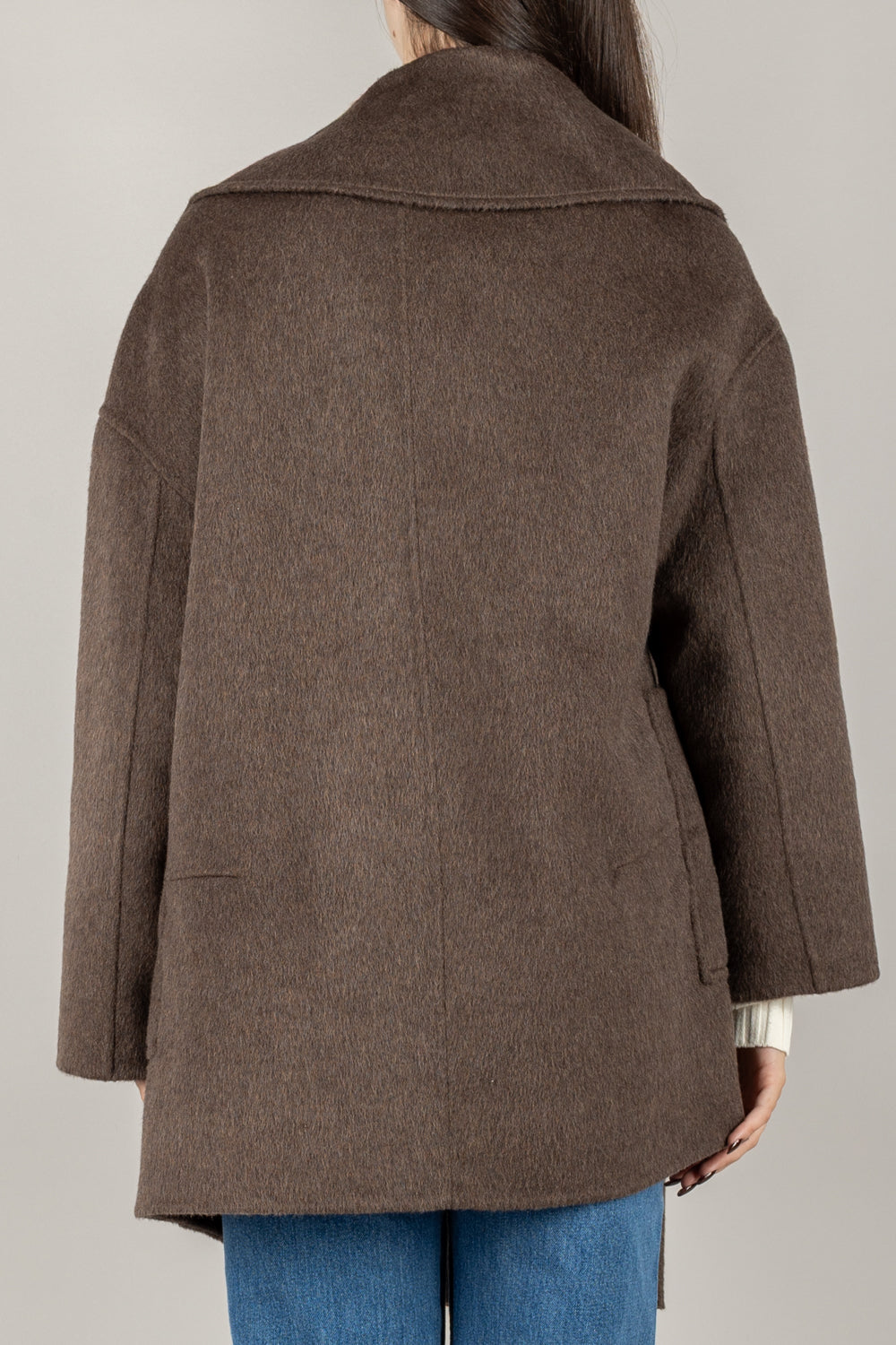 VICOLO - TF0025 - CAPPOTTO BOTTONE DECENTRATO SFRANGIATO