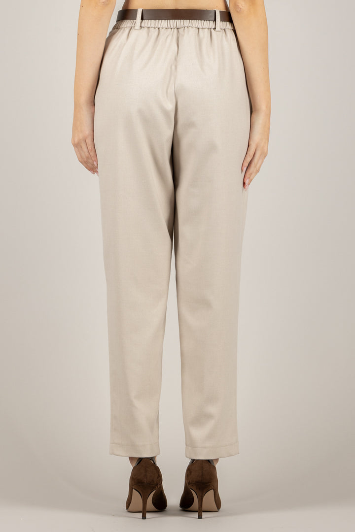 TENSIONE IN - 26P1412 - PANTALONE CARROT CON CINTURA