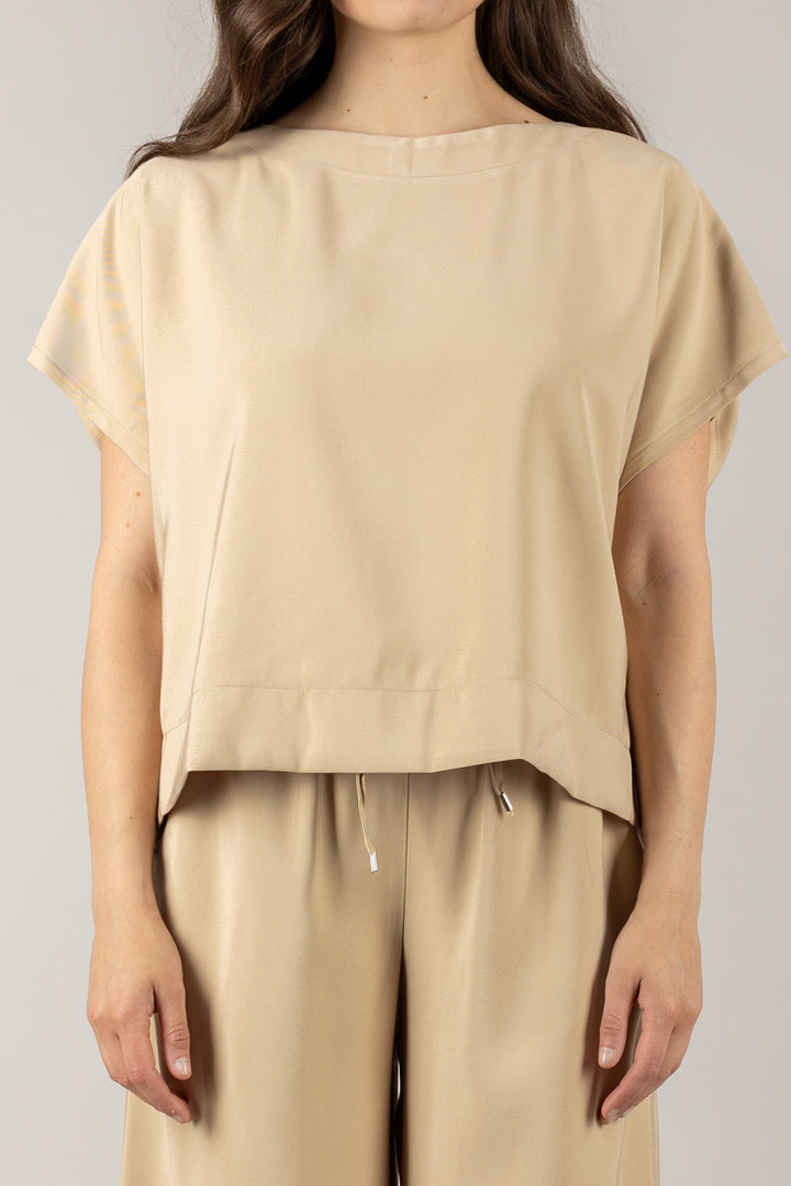 TENSIONE IN - 25C7579 - MAGLIA CROP MEZZA MANICA