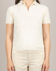 ANGELA DAVIS - SP9PA8 - MAGLIA POLO MANICA CORTA NATURALE