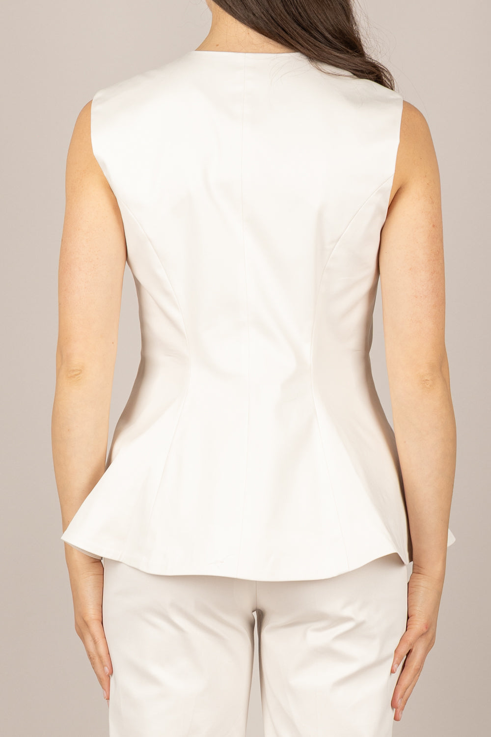 TENSIONE IN - 26D4937 - GILET SFIANCATO VANIGLIA