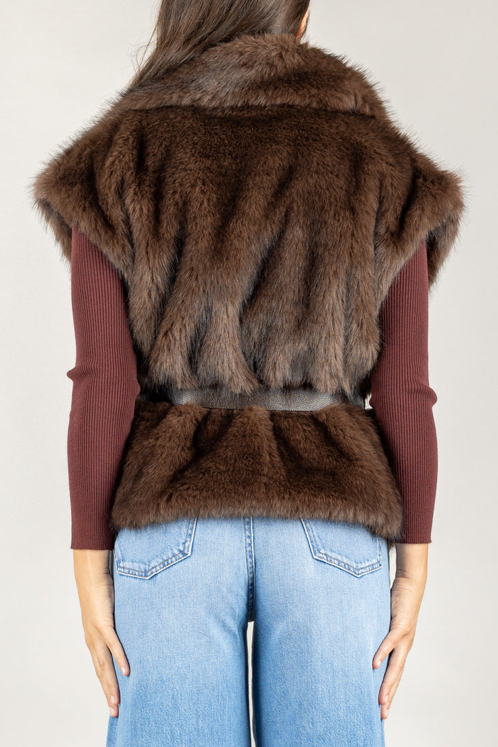 VICOLO - TF0711  - GILET ECOPELLICCIA