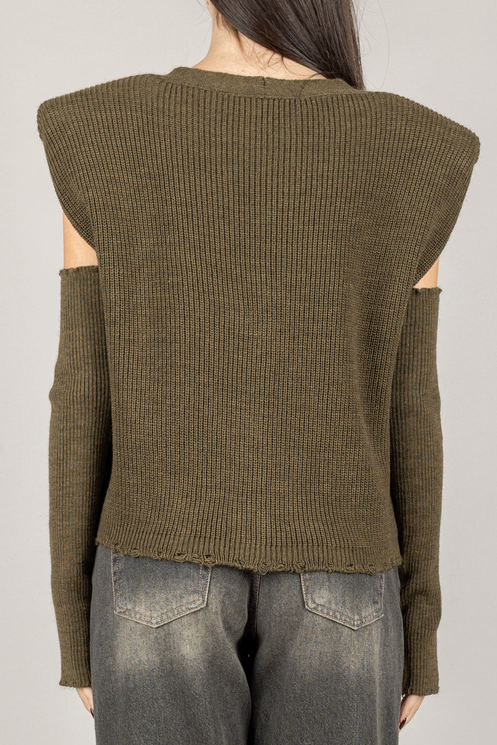 HAVEONE - LFP-P015 - GILET CARDIGAN CON MANICOTTI